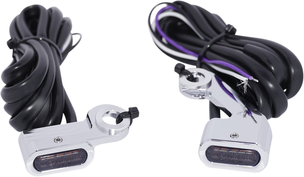 DRAG SPECIALTIES Luces marcadoras - Ámbar/Blanco - Lente ahumada - Cromo L22-0232DCME