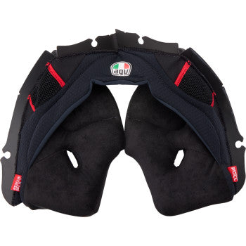 Almohadillas para mejillas AGV Pista GP RR - Negro/Rojo - 2XL 20KIT603010012X 