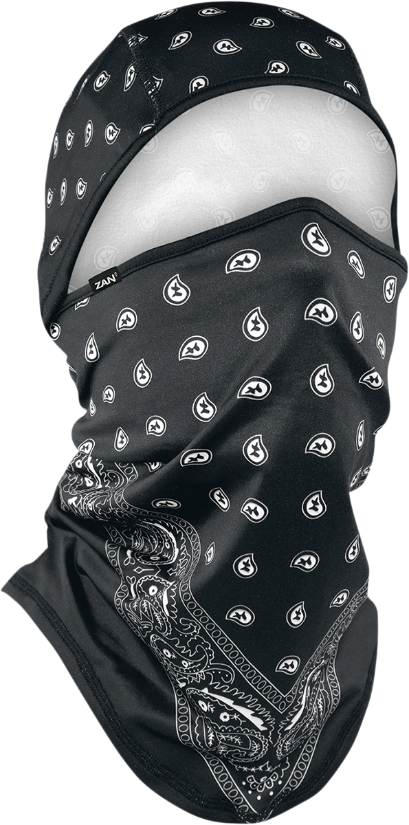 ZAN HEADGEAR SportFlex Convertible Balaclava - Black Paisley WB4L101