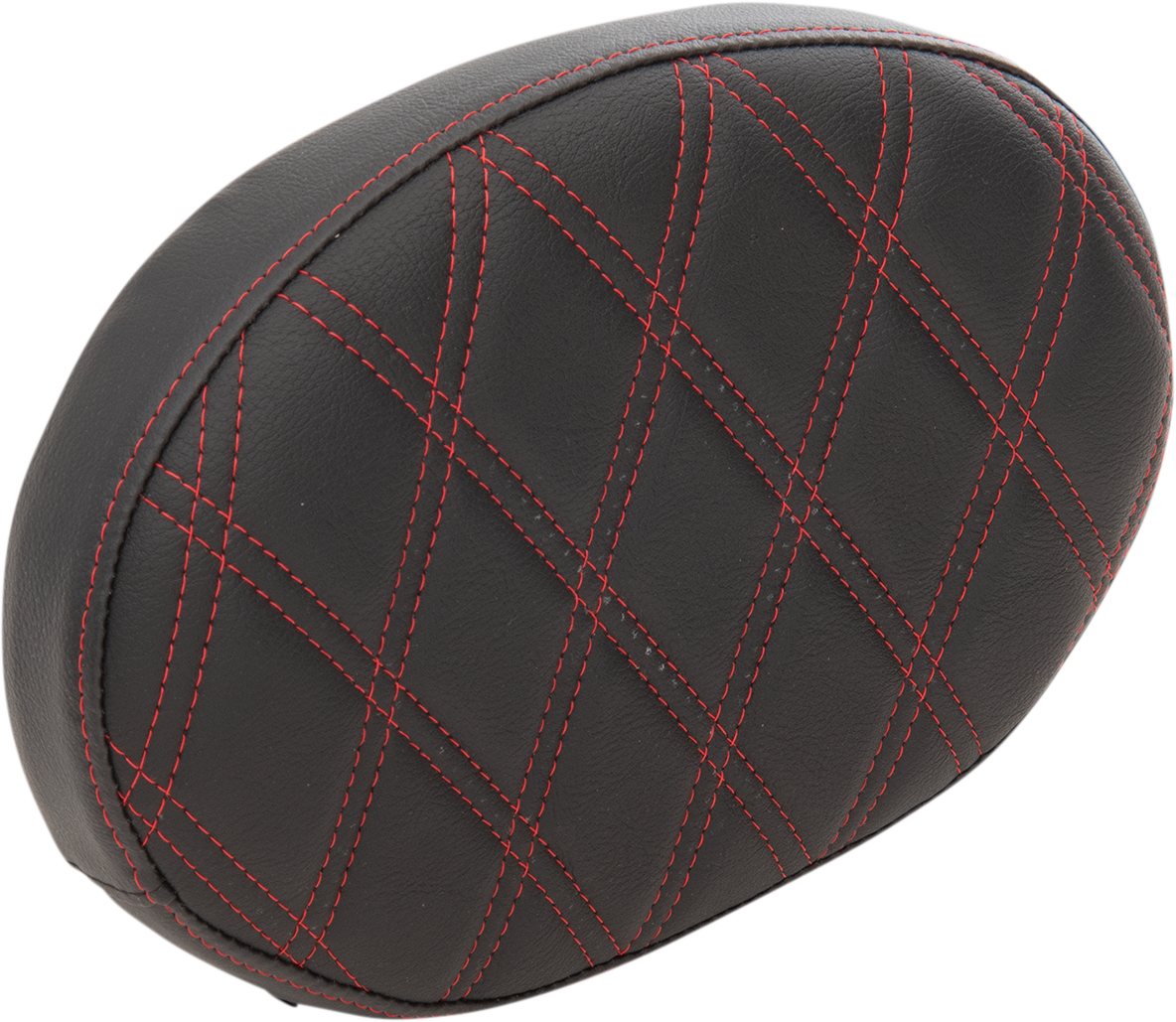 DRAG SPECIALTIES Backrest Pad - Oval - Double Diamond - Red Thread 0822-0430