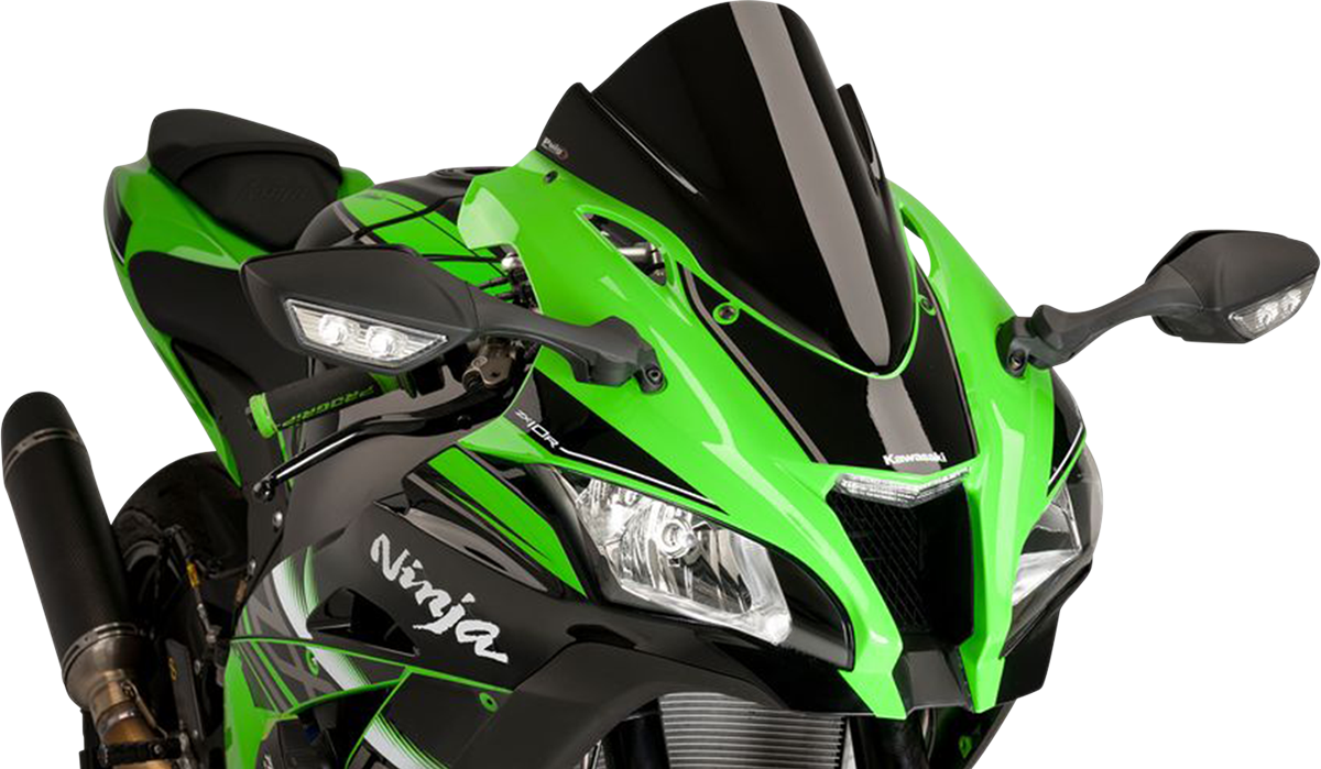 PUIG HI-TECH PARTS Race Windscreen - Black - ZX10R 8912N