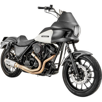 BASSANI XHAUST 2-into-1 Exhaust System with Super Bike 4" Muffler - Stainless Steel 1FXR3SS