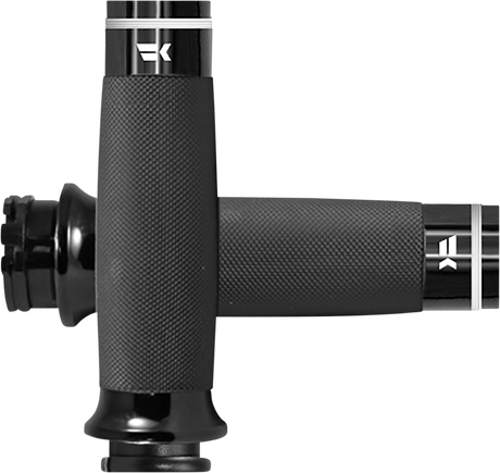 KHROME WERKS Grips - Turbine - Custom Contour - TBW - Black 500120
