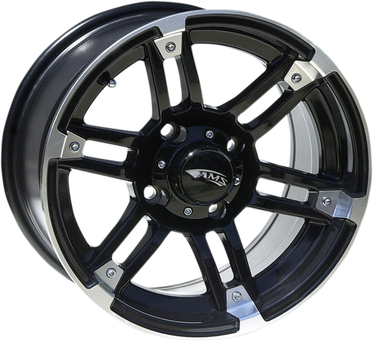 AMS Wheel - Roll'n 104 - Front/Rear - Machined Black - 15x7 - 4/137 - 5+2 5701-031AB