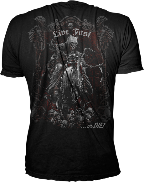 LETHAL THREAT Live Fast Reaper T-Shirt - Black - 4XL LT20855-4XL