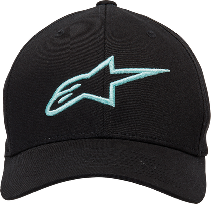 ALPINESTARS Ageless Curve Hat - Black/Light Aqua - L/XL 1017810101177LX