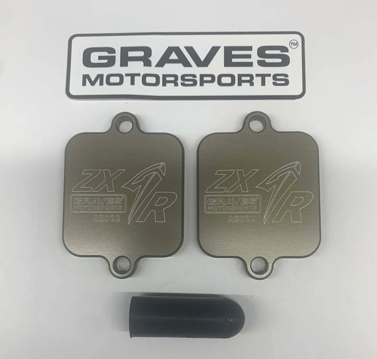 Graves motorsports  smog block off plates  ZX-4RR 2 / ZX6-R 2009-2026 / ZX10-R 2016-2026 / Z900 2017-2026 / H2 + H2R +SE 2015-2026 / Ninja 1000 2011-2014 AB022