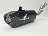 Graves Full Stainless Exhaust - Black Crf300   2021-2025 Exh-21c3l-Fsak