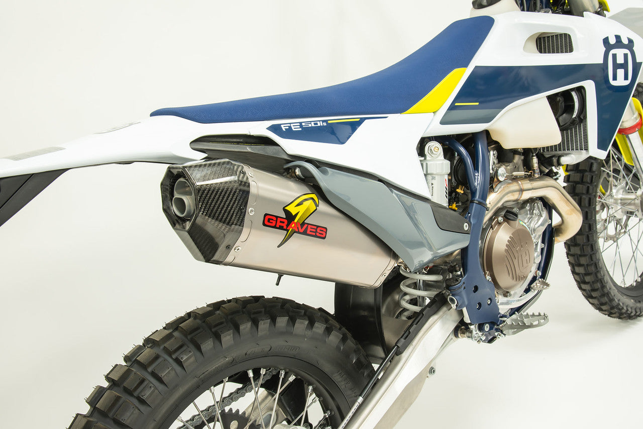 Graves Ktm 350/500 Exc-F 20-23 Husqvarna Multi Fitment Dualsport Titanium Exhaust Exk-20exc-Sot