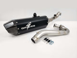 Graves MotorSports Honda CRF450RL / L / X 2019-2025 Full Exhaust Aluminum - Black EXH-19C4X-FTAK