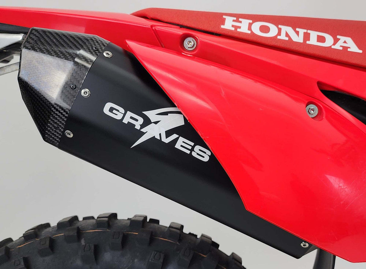 Graves MotorSports Honda CRF450RL / L / X 2019-2025 Full Exhaust Aluminum - Black EXH-19C4X-FTAK