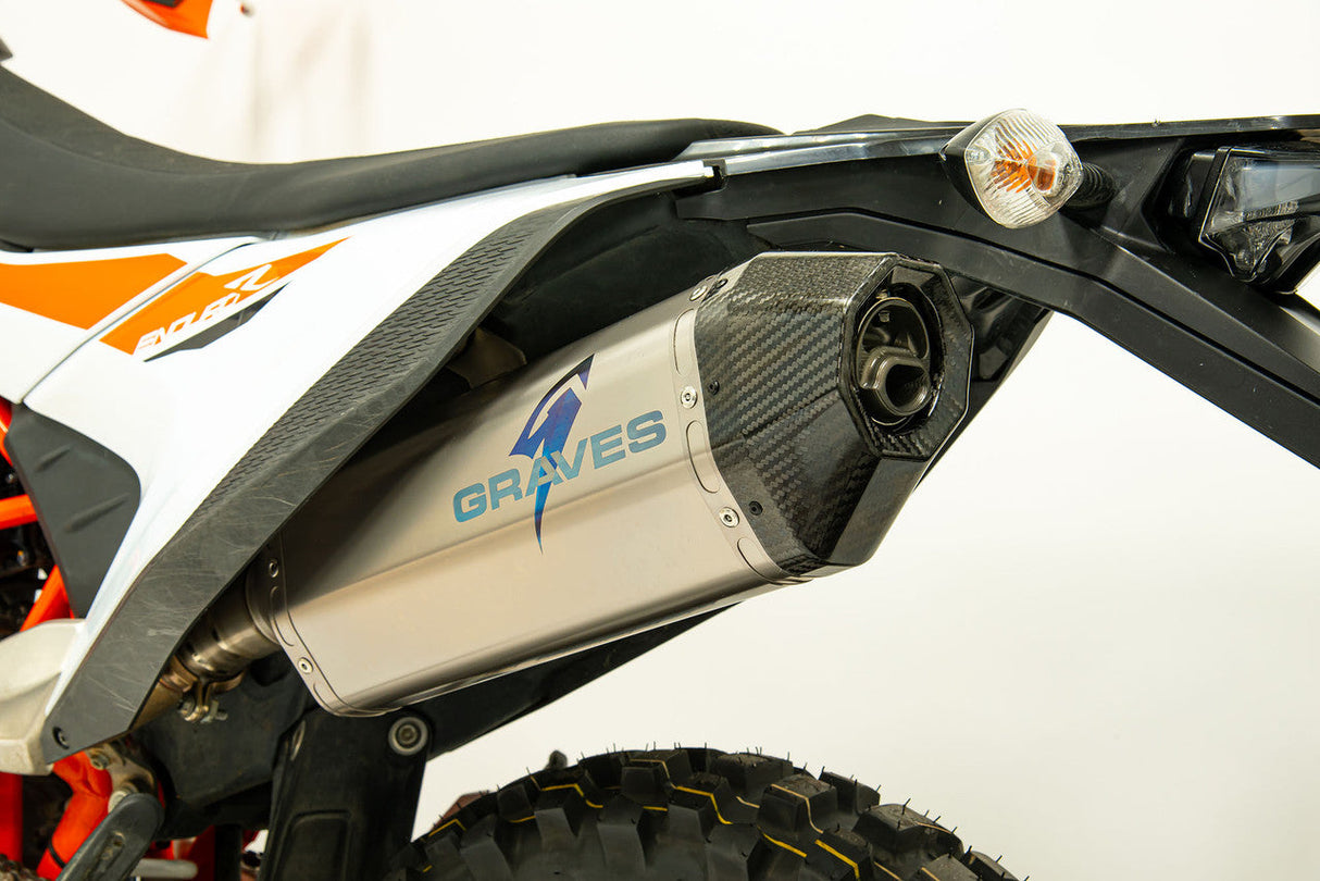 Graves  Titanium Exhaust Slip-On  Ktm 690 Enduro R 2019-2023 /Gas Gas E SM S 700 2023-2024  Exk-19690-Sot