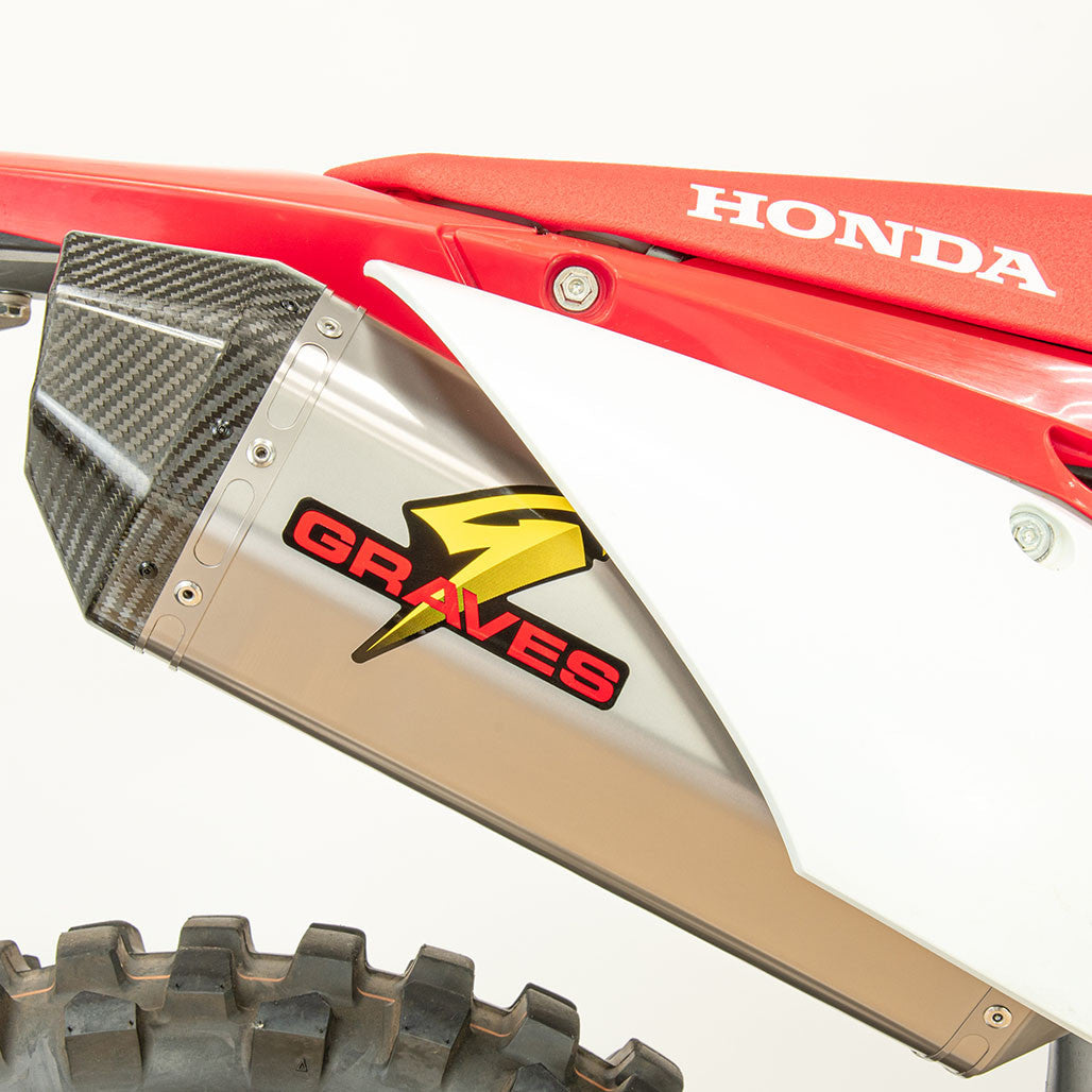 Graves motorsports honda crf450rl/rl/x 2019-2024 escape completo de titanio EXH-19C4X-FTT