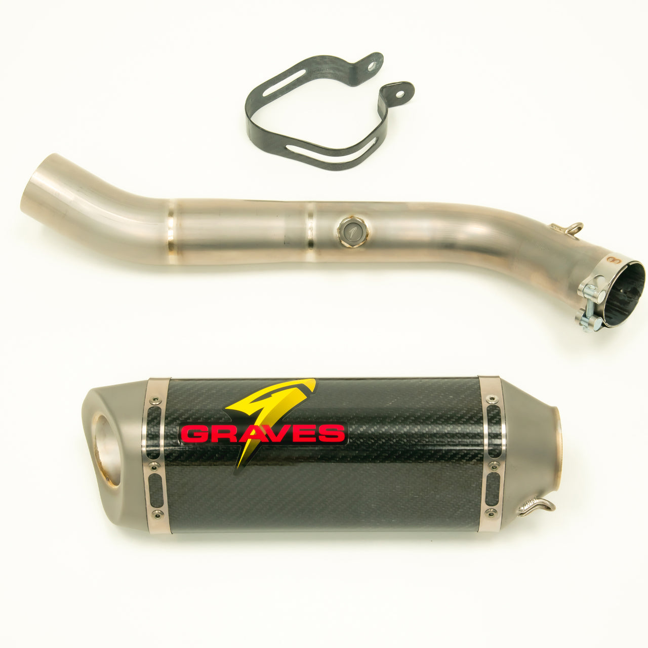 Graves motorsports kawasaki zx10r 16-20 carbon works cat eliminator exhaust