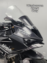 Graves ZX-6R Zero Gravity Tall Windscreen Sticker - Black  STK-24ZX6-WSK