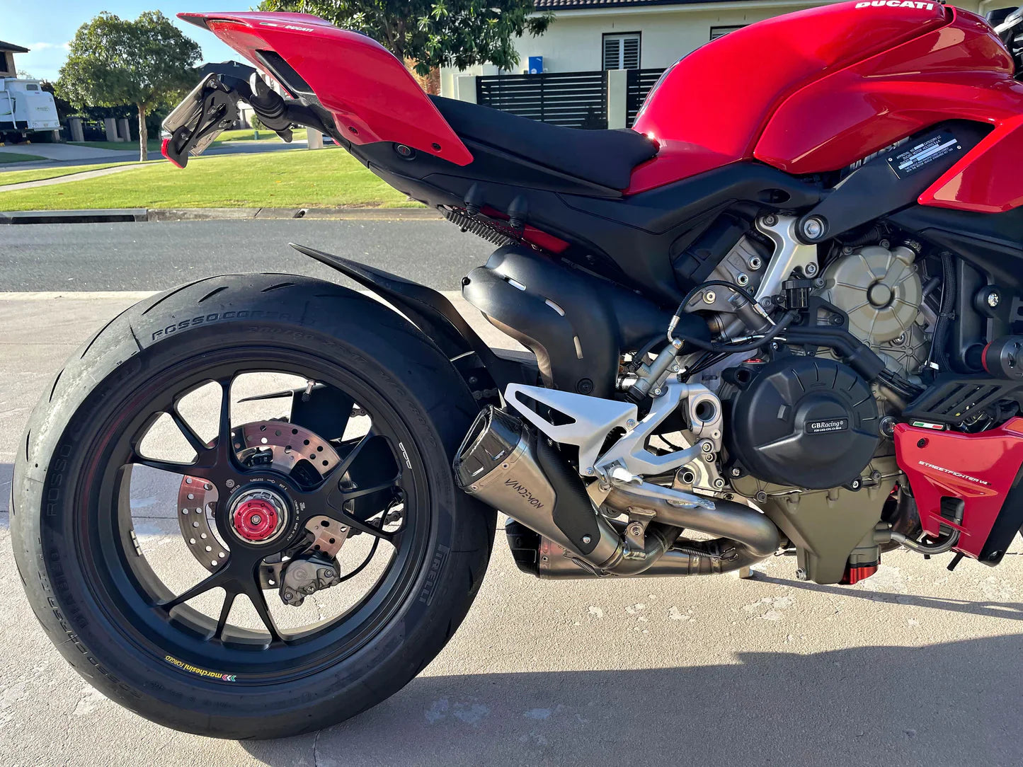 Vandemon  Ducati Panigale & Streetfighter V4 Vandemon All Titanium Slip-On DUCV4SFTIMUFLMA