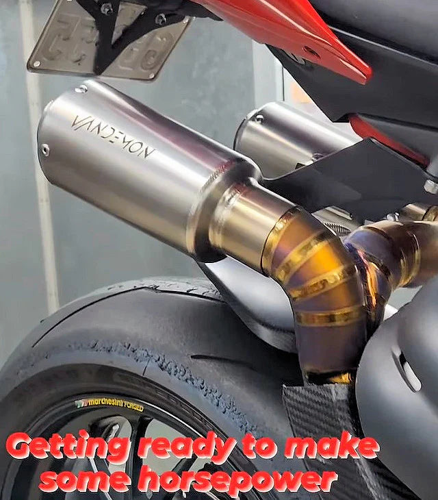 Vandemon Ducati Panigale & Streetfighter V4 Titanium High Mount 3/4 Slip-On 2018-22 DUCV4SFTIMUFHMA