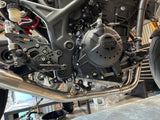 Vandemon  Yamaha YZF-R3 MT-03 YZF-R25 Vandemon Stainless Steel Headers, Titanium Muffler YAMAR300EXHSSBRA VA-83