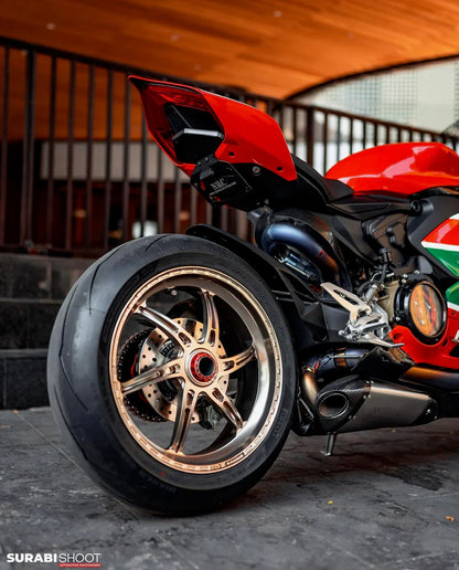 Vandemon Ducati V2 Panigale & Streetfighter Titanium Low Mount Exhaust System 2019-24 DUCV2TIEXHSBELA