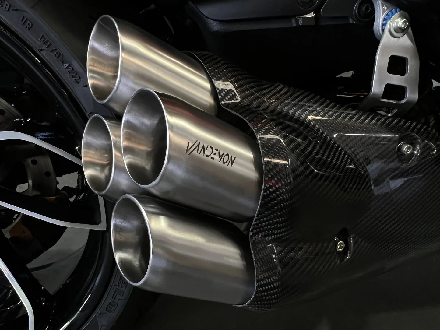 Vandemon  Ducati Diavel V4 Stealth Bimodal Quattro Titanium Exhaust System 2023-2024  DUCDVLV4TIEXHWV