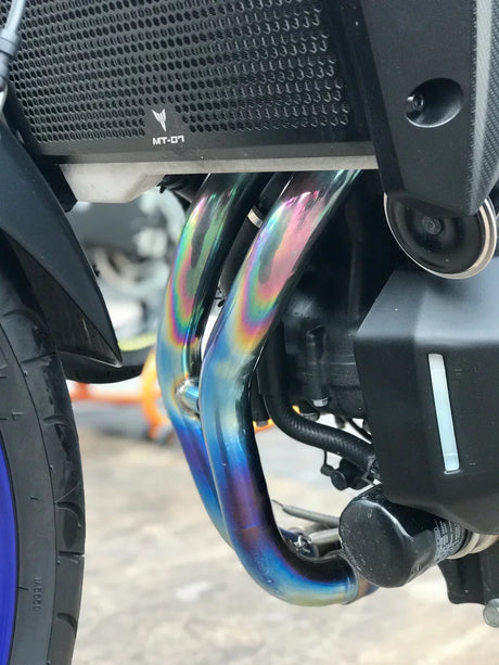 Vandemon  Yamaha R7 MT07 FZ07 XSR700 Tracer 700/GT Tracer 7/GT Titanium Exhaust System  YAMAMT07EXHTITAN VA-81