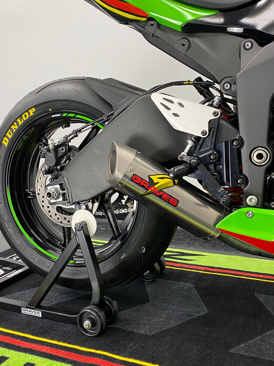 Graves Motorsports Cat-Back Slip-On Titanium Exhaust Zx6-R 2019-2025 Exk-19zx6-Cbtt