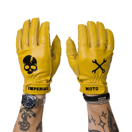 IN STOCK IMPERIAL MOTO  Scrambler Gloves - YELLOW - XL