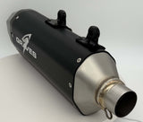 Graves KTM 350/450/500 EXC-F, XCF-W, Six Days / Husqvarna 350/450/501 FE, FEs  Gas GasEC 350F / EC 500F  2024 Dual Stage Quiet Core Stainless Exhaust - Black EXK-24EXC-SOSAK-Q