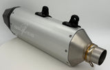Graves 2024-2025 KTM  350/450/500 EXC-F, XCF-W  - Husqvarna - GasGas Multi Fitment DualSport Stainless Exhaust - Silver EXK-24EXC-SOSA