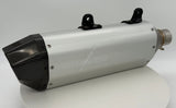 Graves 2024-2025 KTM  350/450/500 EXC-F, XCF-W  - Husqvarna - GasGas Multi Fitment DualSport Stainless Exhaust - Silver EXK-24EXC-SOSA