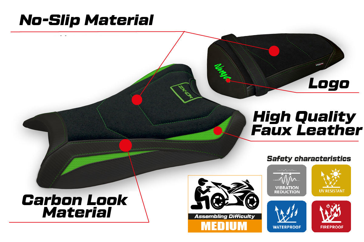 IN STOCK Tappezzeria Italia Kawasaki Ninja ZX10R 2011-2015 Seat Cover Ultragrip in Green