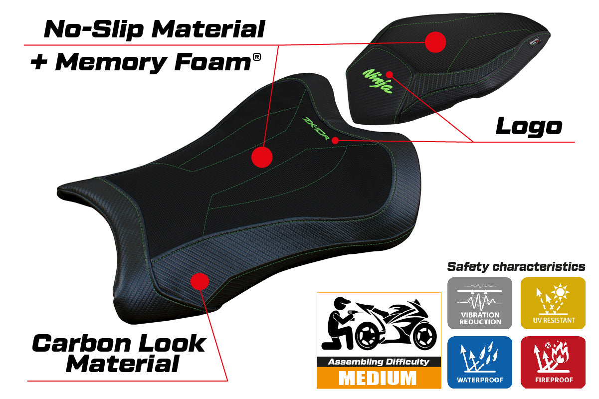 IN STOCK Tappezzeria Italia Kawasaki Ninja ZX10R 2021-2025 Seat Cover Comfort in Black