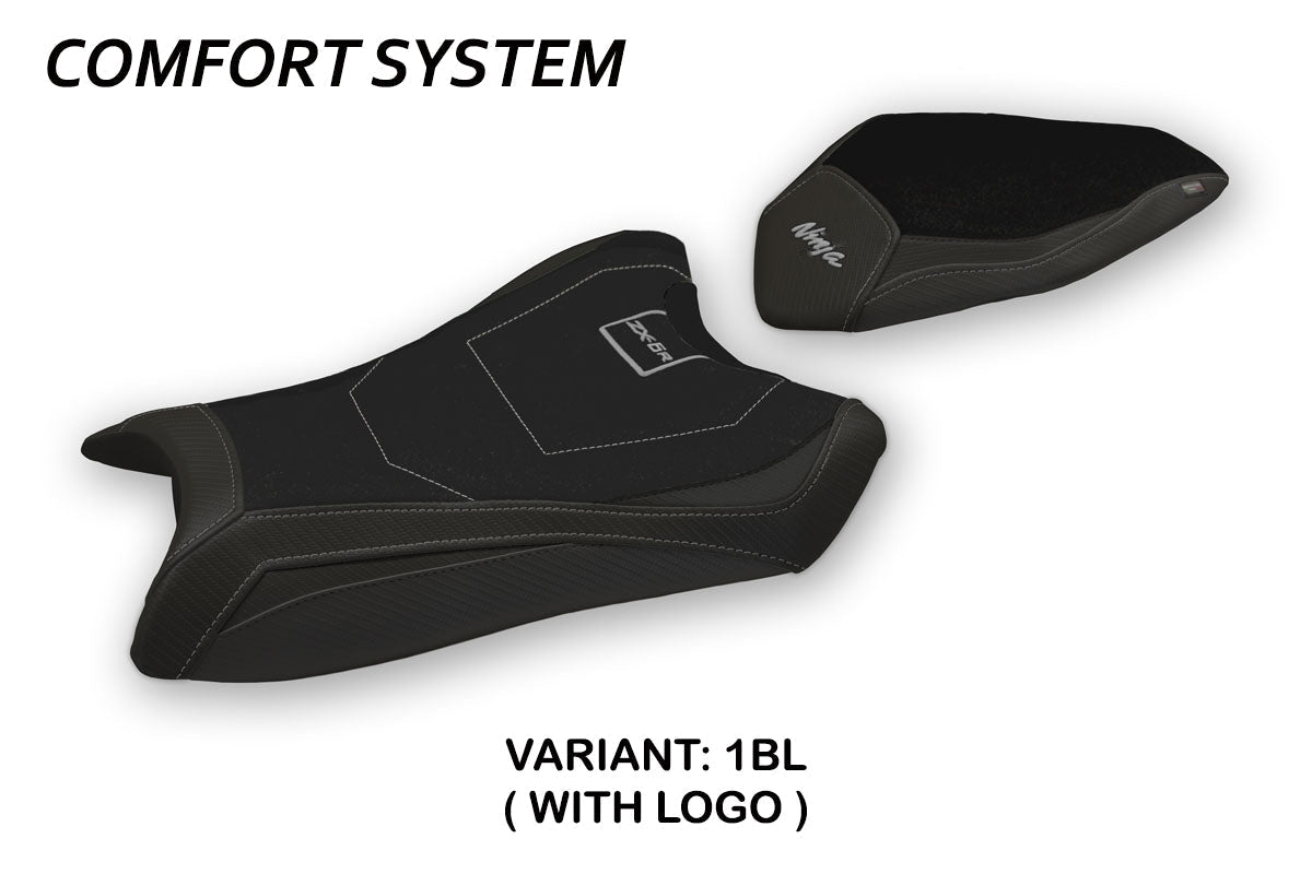 IN STOCK OPEN BOX  Tappezzeria Italia Kawasaki Ninja ZX6R 2019-2025 Seat Cover Comfort in Black KWZX619A-1BL-1