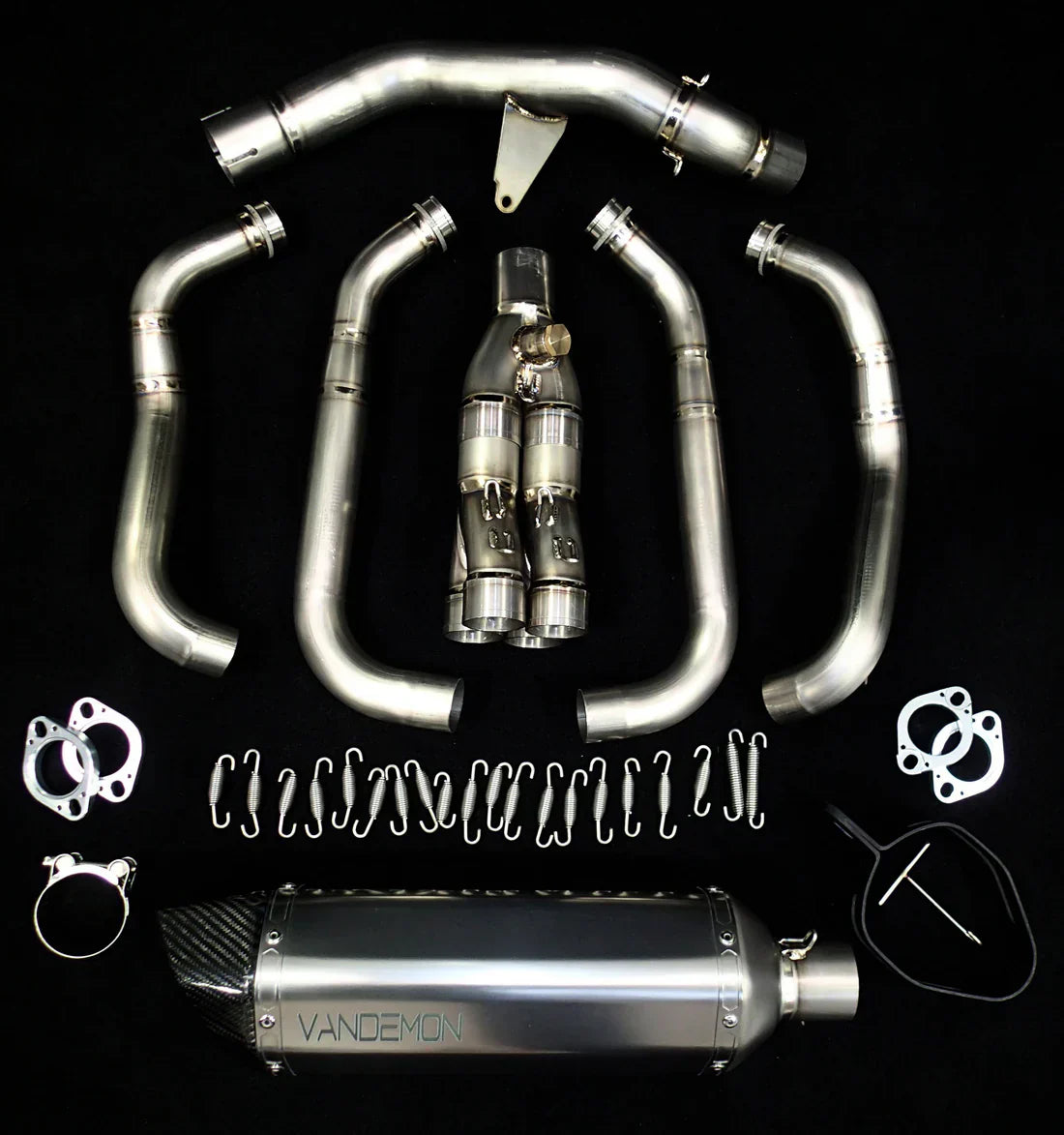 Vandemon  Kawasaki Z1000 & SX Vandemon Titanium Exhaust Single Titanium Muffler KAWAZ10TIEXHSYSB VA-53