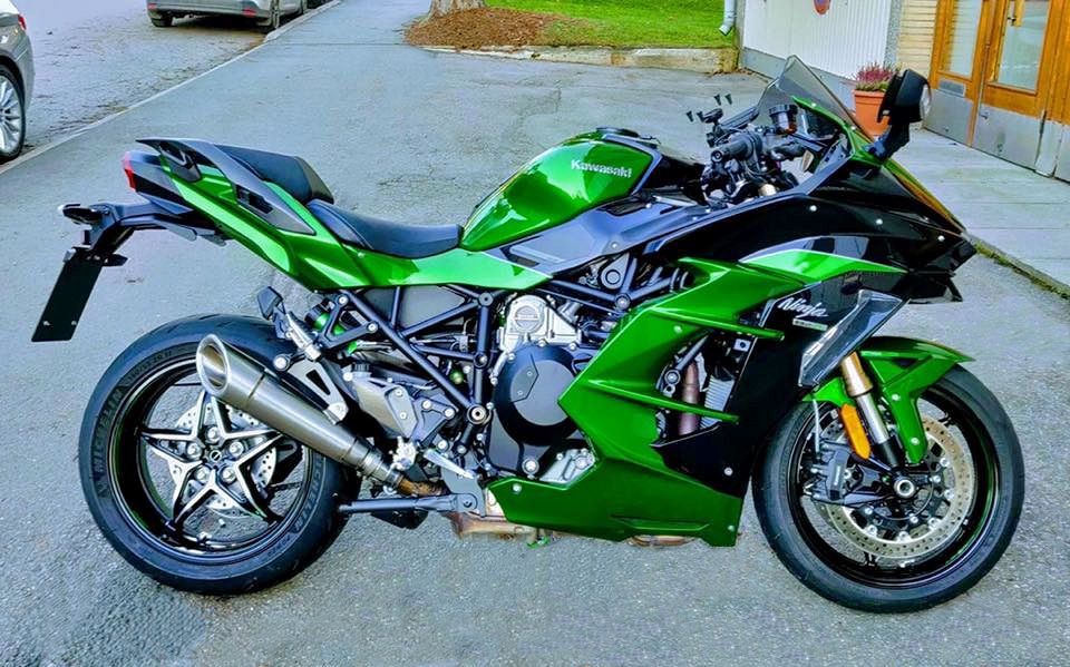 Vandemon Kawasaki H2 SE SX  All Titanium H2R Slip-On 2018-24 KAWAH2SESXH2RTIMUFE VA-132