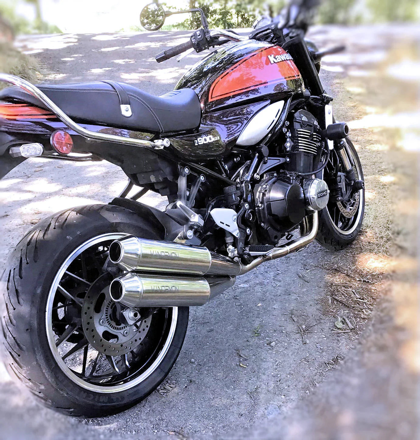 Vandemon  Retro Stainless Steel Exhaust System  Z900RS Cafe Racer 2018-24 KAWAZ900RS424SSEXHA