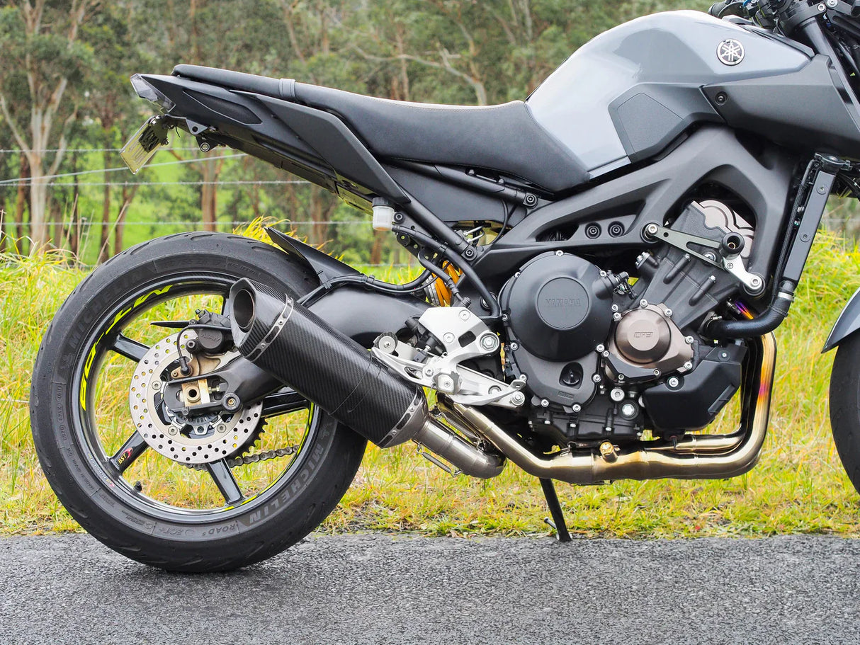 Vandemon  Yamaha MT09 FZ09 XSR900 2014-2020 Vandemon Titanium Doughnut Exhaust & Carbon Fibre Muffler 2016-20 YAMAMT09EXTI180A VA-78