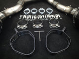 Vandemon  Kawasaki Z1000 Vandemon Dual Titanium Exhaust System with Carbon Fibre Mufflers KAWAZ10TIEXHTWINCFA VA-166