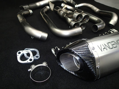 Vandemon  Kawasaki Z1000 & SX Vandemon Titanium Exhaust Single Titanium Muffler KAWAZ10TIEXHSYSB