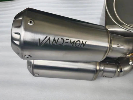 Vandemon Triumph Rocket 3R & GT 2500 2024-2025  Titanium Bimodal Stealth Side Mount Titanium Slip-On TRIUMROCKET3SMMUFB VA-153