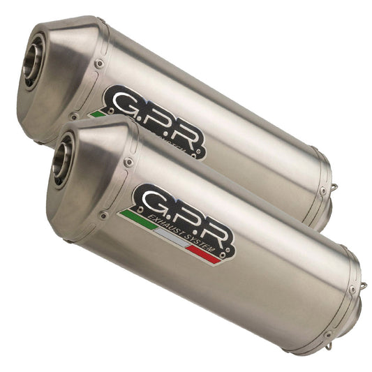 GPR Exhaust System Royal Enfield Continental 650 2019-2020, Satinox, Dual slip-on Exhausts Including Removable DB Killers and Link Pipes  ROY.7.SAT