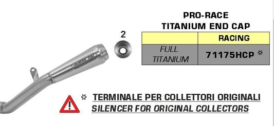 Arrow Arrow Pro- Race Titanium Silencer Kit "High Version" 2017 - 2020 Honda CBR1000RR71175hcp