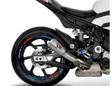 Austin racing V3 titanium with black tip COMPLIANT & RACE  SLIP-ON 2020 - 2025 M 1000 R/RR  EXHAUST SYSTEM AUR43-stock
