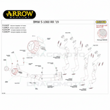 Arrow Competition SHORTY Low Exhaust System  Full Titanium S1000RR 20-25/M1000RR 23-24  71205CP