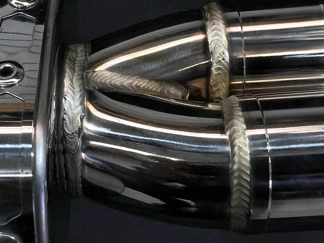 Vandemon CFMOTO 450SR Double-Sided Swingarm Model  Stainless Steel / Titanium High Mount Exhaust System  CFMOTO450SRSSHMEXHA VA-104