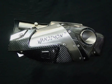 IN STOCK OPEN BOX  Vandemon Triumph Rocket 3R & GT 2500 2019-25 Titanium Bimodal Stealth Titanium Slip-On Mufflers TRIUMROCKET3O2MUFA VA-152