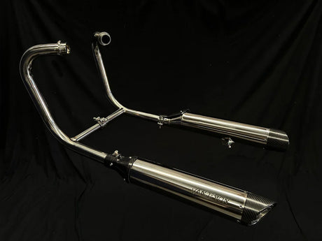 Triumph Bonneville Bobber  Speedmaster 1200 Polished Titanium H Pipe Exhaust TRIUM120BOBREXPOB VA-13