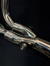 in stock Vandemon Triumph Speed Triple 1200 RS & RR 2021–2024  Titanium POLISHED Headers and Link Pipe  TRIUM120SPDHEADRB VA-156