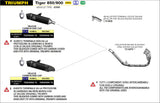 72505VAN Arrow Veloce Homologated Slip-on Exhaust for sidebags for Tiger 850 20-24 /900 20-23