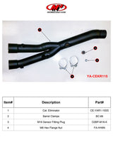 Elim del convertidor catalítico de escape M4. Kit 2015-2022 R1 YA-CEKR115